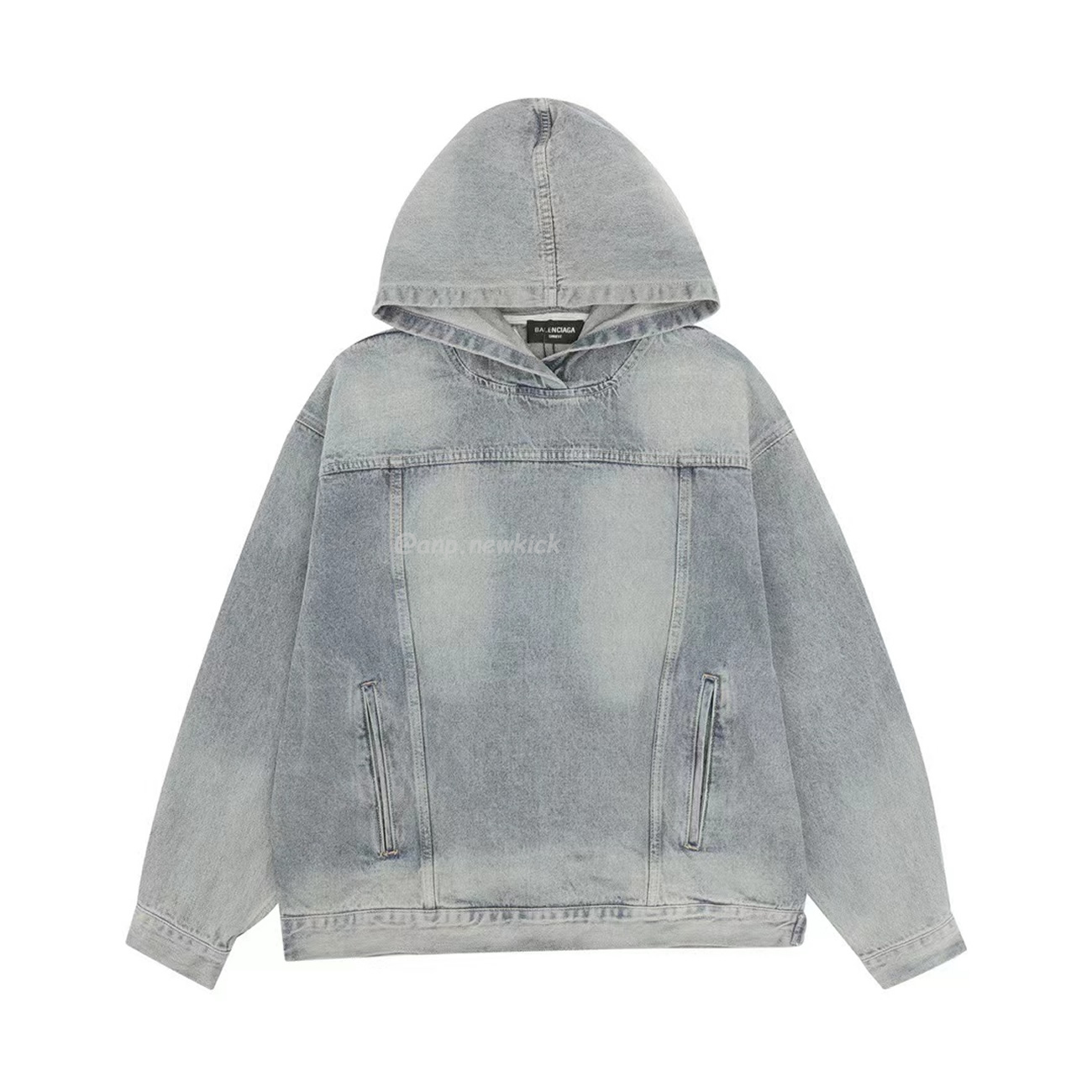 Balenciaga Hooded Denim Hoodie (5) - newkick.cc